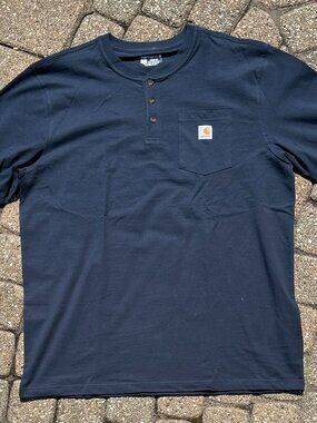 Carhartt Long Sleeve Loose Fit 3 Button Pocket Tee XL Tall
